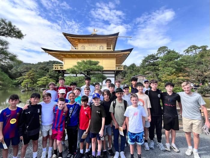 Group photo in front of Kinkaku-ji
